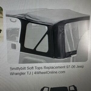 Smittybilt Soft Top Door Skins 97-06 Jeep Wrangler TJ Black 9970235 Excellent
